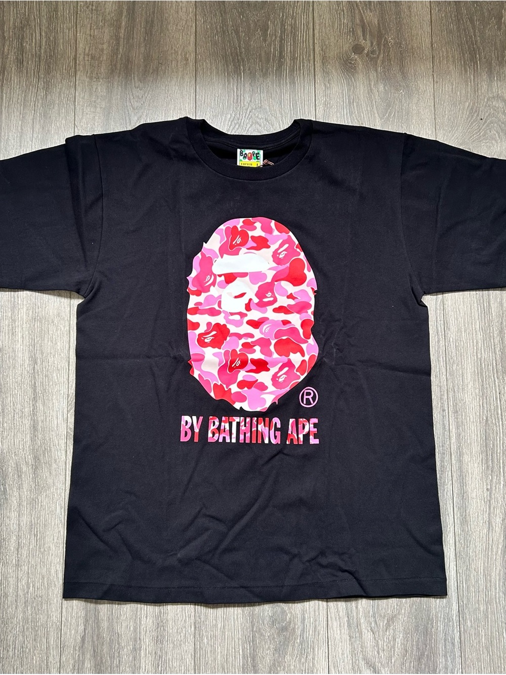 A Bathing Ape (BAPE) Pink Camo Ape Head Tee